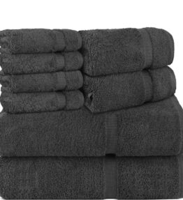 BELEM 8 PCS TOWELS SETS | COTTON CASTLEROCK GREY