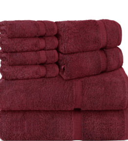 BELEM 8 PCS TOWELS SETS | COTTON CHERRY COLA