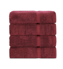 BELEM 04 PCS BATH TOWEL | COTTON CHERRY COLA