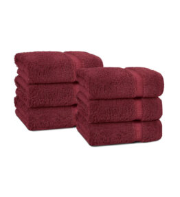 BELEM 6 PCS HAND TOWEL | COTTON CHERRY COLA | BURGUNDY