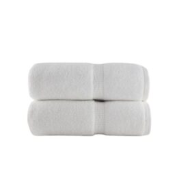 WHITE SPA TOWELS - BELEM 30X56 - PACK OF 2 - 100% COMBED COTTON