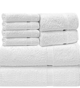 BELEM 8 PCS TOWELS SETS | COTTON WHITE